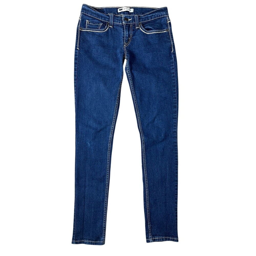 Levis Too Superlow 524 Lowrise Skinny Dark Jeans  Size 27  Western Cowgirl 10s